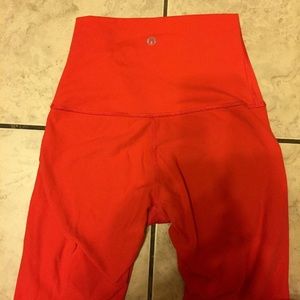 Orange Lulu Lemon Leggings 0